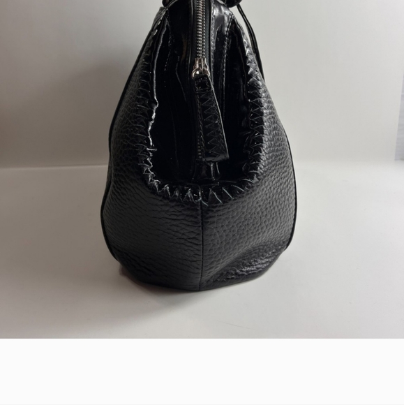 Brighton Czarina Hand Beaded Large Black Leather Bag - Picture 7 of 13